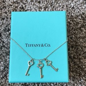 Authentic Tiffany 3-Key Sterling Silver Necklace